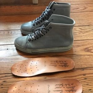 Paolo Shoes grey suede sneakers made in Italy